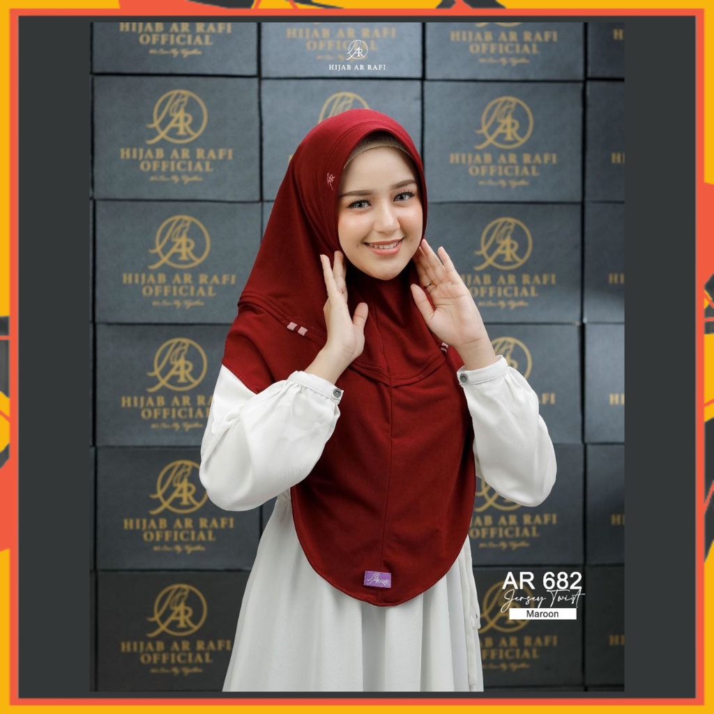 Hijab Bergo Jersey Premium Hijab Arrafi AR 682 ORI Terlaris