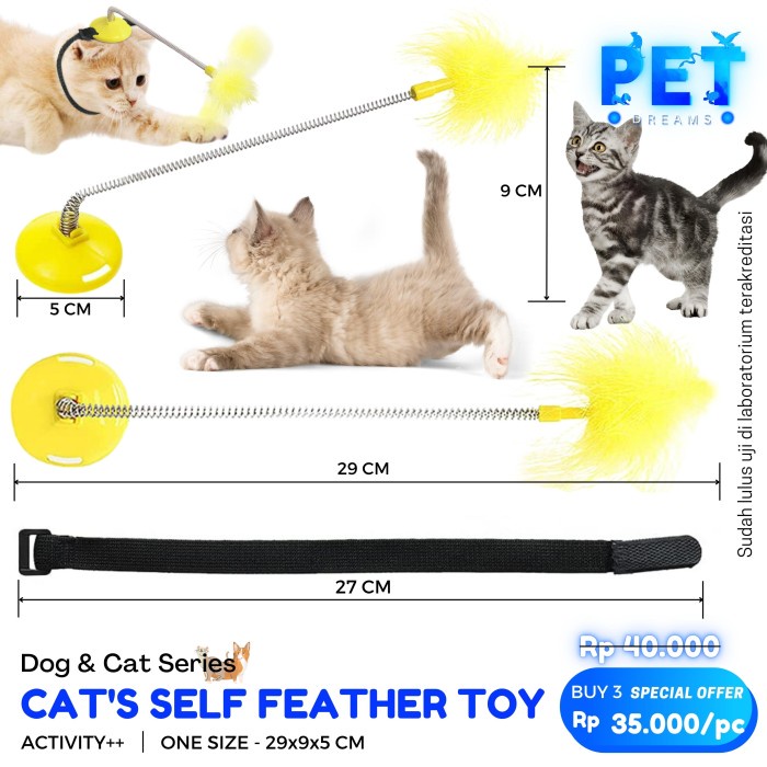 MAINAN KUCING TONGKAT MULTIFUNGSI - CAT'S SELF EXALTATION STICK TOY