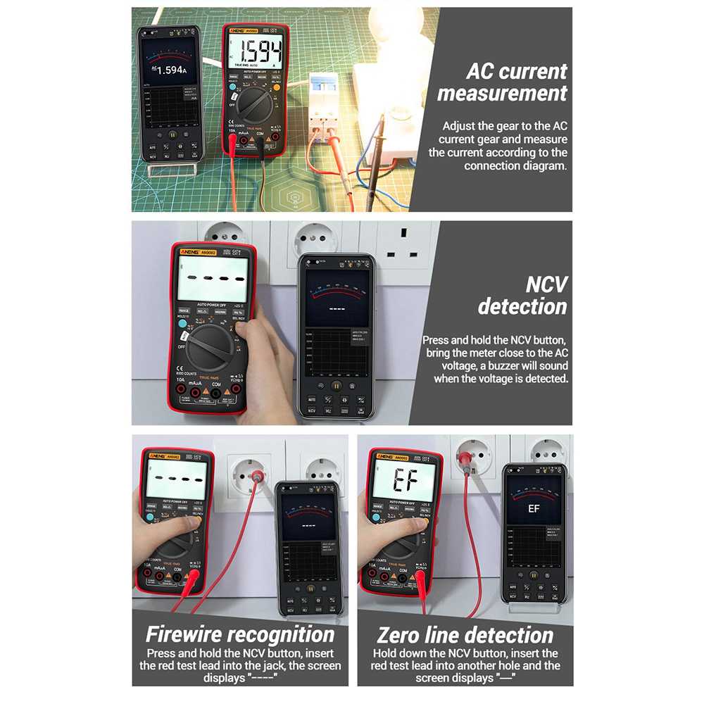 ANENG Digital Bluetooth Multimeter Voltage Tester - AN9002 ( Mughnii )