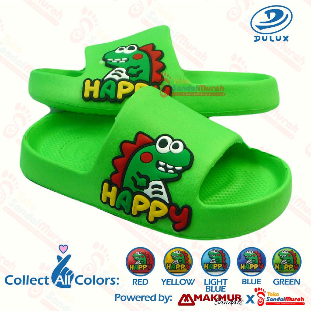 Toko Sendal Murah - Sandal Slop Uk 24 - 29 / Sandal Anak Motif Dinosaurus / Sandal Anak Laki - Laki Lucu / Sandal Kekinian Model Terbaru [Toko Sendal Murah M 386 D Dino]