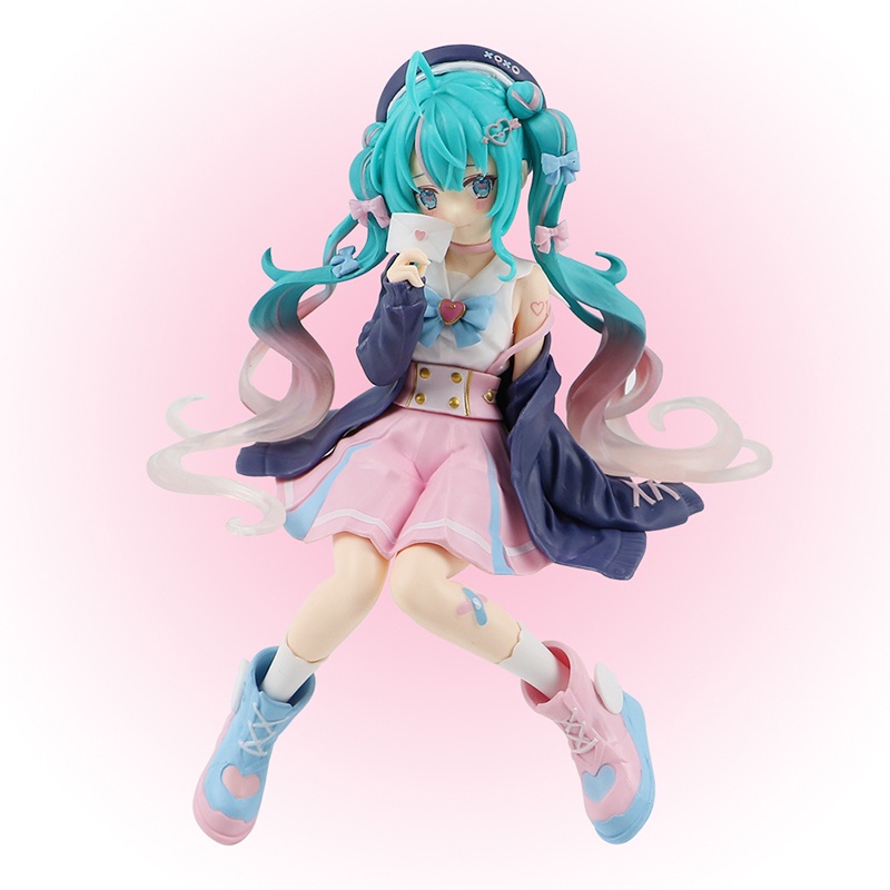 Patung Manga Penyanyi Anime Hatsune Miku Virtual Terbaru Hatsune Miku Pvc Action Figure Kawaii Model Mainan