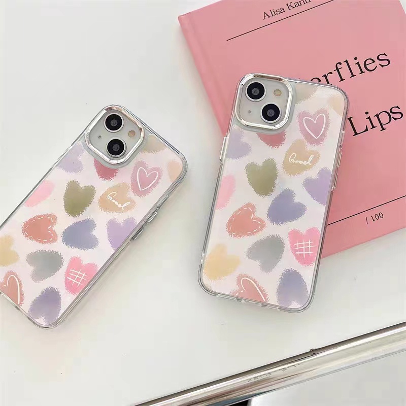 Cocok Untuk Iphone14 Pro Max iPhone Phone Case Cermin Casing Ponsel Kuat Kamera Perlindungan Tahan Guncangan Gaya Sederhana Kompatibel Dengan Iphone13 13pro 13prm iPhone 11 7Plus 8Plus Xr XS 12 Pro Max Casing Ponsel