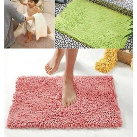 [ ABJ ]Keset Kaki Cendol 40X60CM Doff Microfiber Kain Anti Slip Alas Kaki Lantai Bulu Kamar