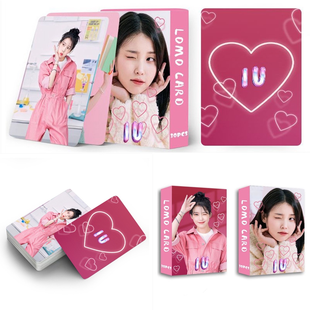 30pcs /box IU Photocards LE SSERAFIM NJ Lomo Kartu Lesserafim NJ Kpop Postcards