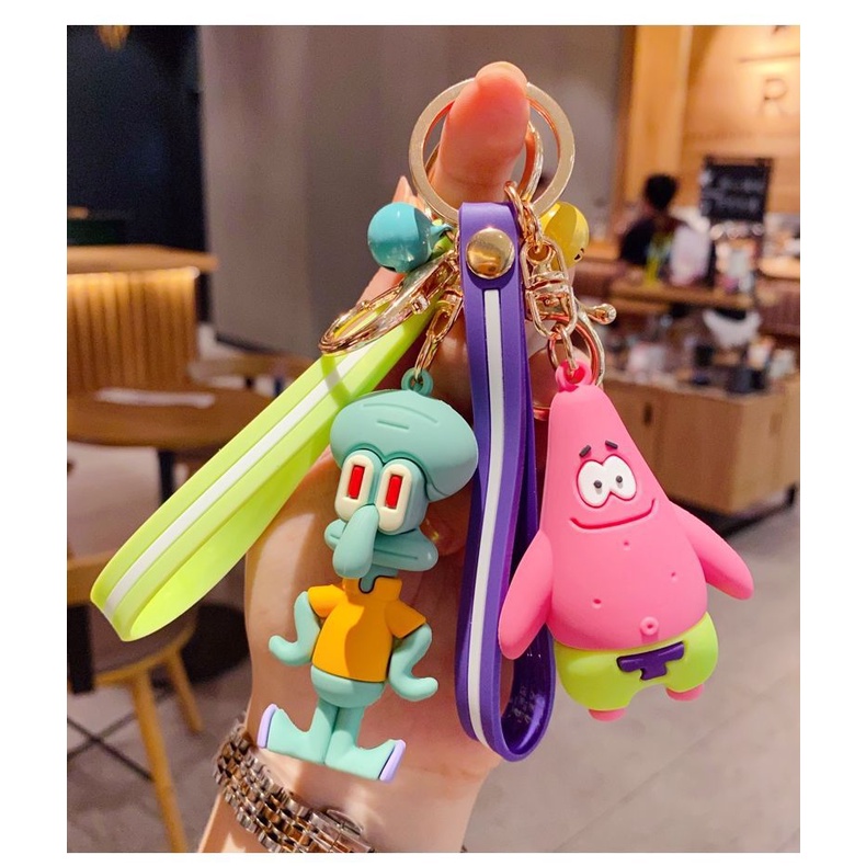 Charms Hadiah Untuk Anak Laki-Laki Dan Perempuan 3D Kartun Gantungan Kunci Anti-Hilang Tali Logam Universal Mobil Rumah Tas Telepon Case Bluetooth Earphone CoverKey Rantai