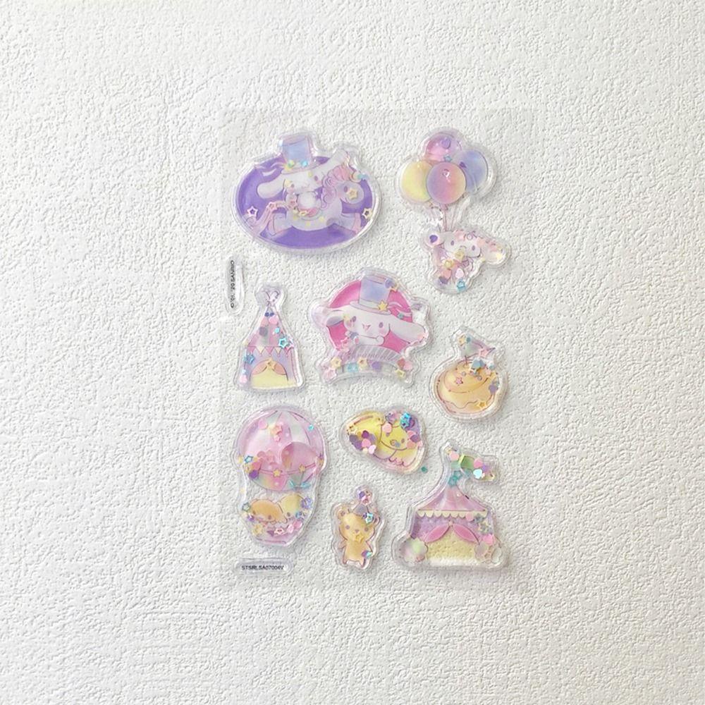 Lanfy Shake Air Stiker Kawaii Kartun Kuromi Scrapbooking Hand Akun Melody Stiker Hias