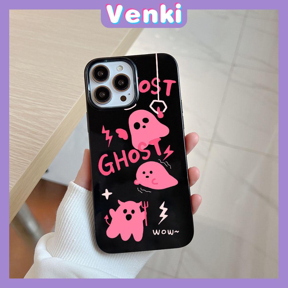 VENKI - For iPhone 11 iPhone Case Black Glossy TPU Soft Case Shockproof Protection Camera Angel Devil Compatible with iPhone 14 13 Pro max 12 Pro Max xr xs max 7Plus 8Plus