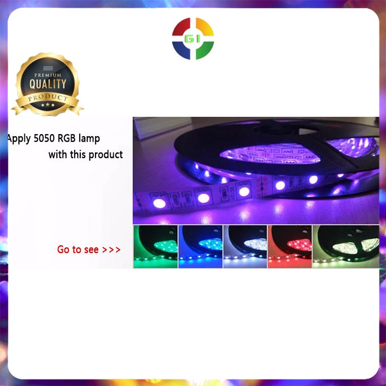 Controller Lampu LED Strip RGB 12V 72W 2A Black