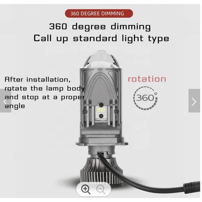 Lampu LED H4 Proyektor HYPERBOLOID biled mobil V9 projie mini lens