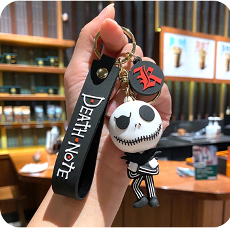 Unisex Gothic Hadiah 3D Kartun Malam Buruk Sebelum Natal Gantungan Kunci Mobil Rumah Gantungan Kunci Untuk Tas Ransel Liontin Untuk Airpods Inpods 1 2 3 PRO 4 6 12 I12 i13 Pro4 pro6