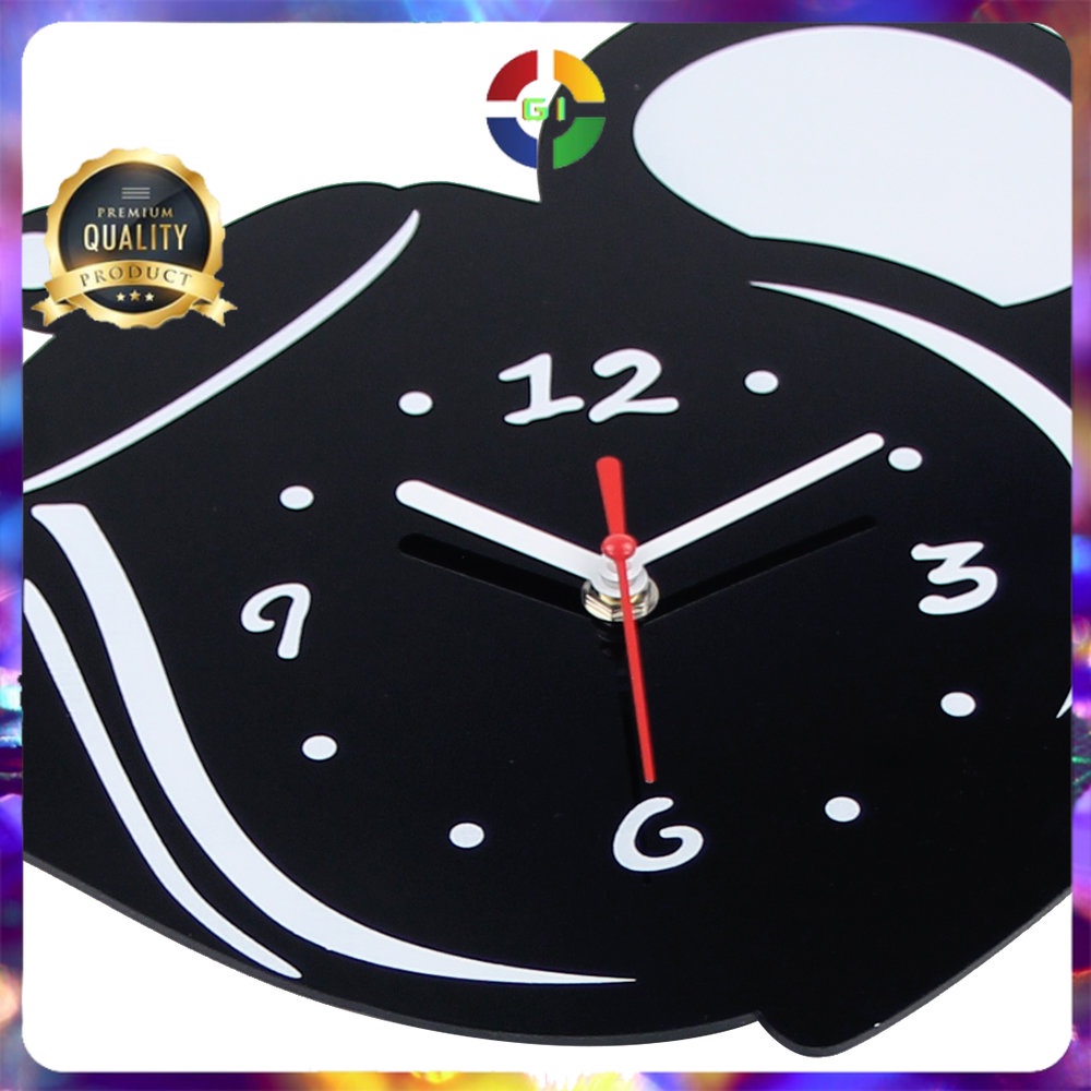 Jam Dinding Quartz Creative Design Model Teko Kopi Unik Black