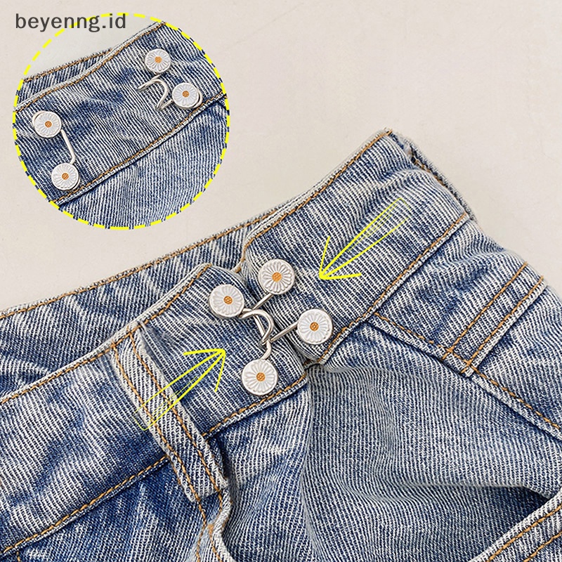 Beyen Set Bros Wanita Mengencangkan Pinggang Bros Untuk Wanita Rok Celana Jeans Klip Pinggang Yang Dapat Disesuaikan Pin Logam Aksesoris Pakaian ID