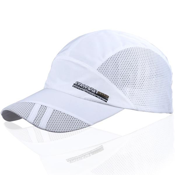 Topi Visor Pria Luar Ruangan Cepat Kering Olahraga Keren Musim Panas Lari Baseball Mesh Hat