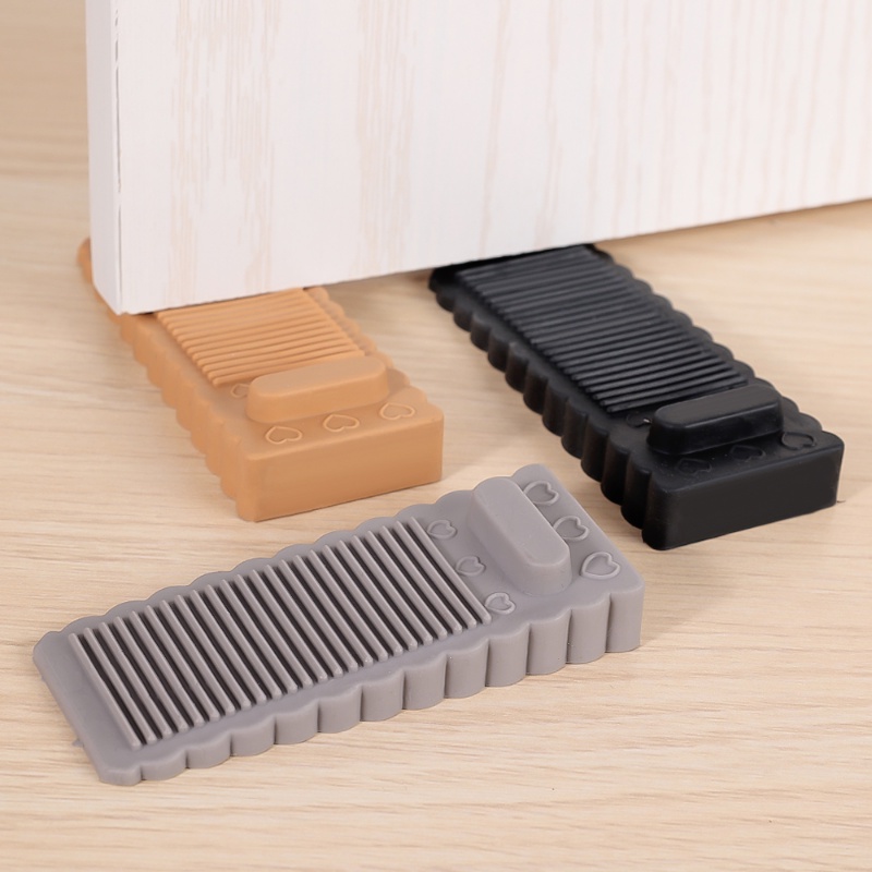 Silikon Non-slip Shockproof Door Block Plug/Rumah Kantor Anti-Tabrakan Trapesium Tetap Pintu Stopper