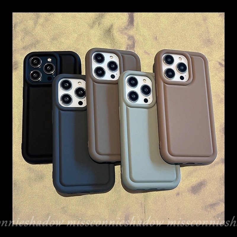 Casing Tebal Simple Mewah Untuk Oppo A57 A15 A7 A95 A16 A54 A17K A17 A12 A5s A31 A74 A16s A16K A5 A9 A53 A77s A3s Reno5 A92 A77 A55 A12E A16E Airbag Shockproof Matte Tpu Soft Case