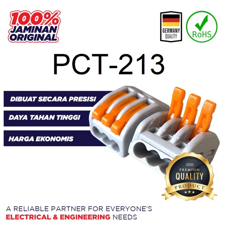 Konektor Wago PCT213 Connector Wago PCT-213 3pin 3 Pin Terimal listrik