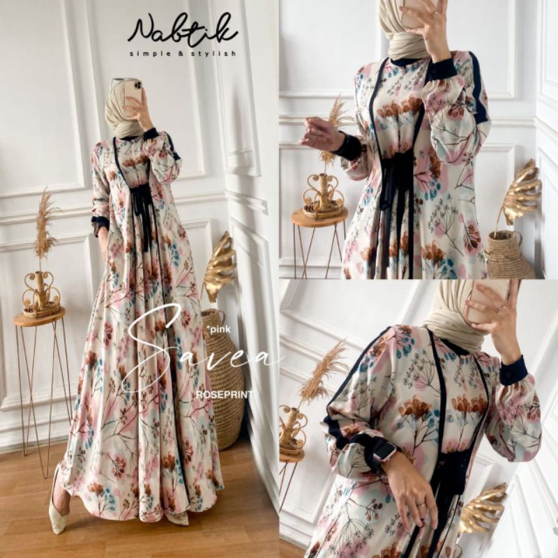 SAVEA Arabian Abaya ORI NABTIK | Roseprint