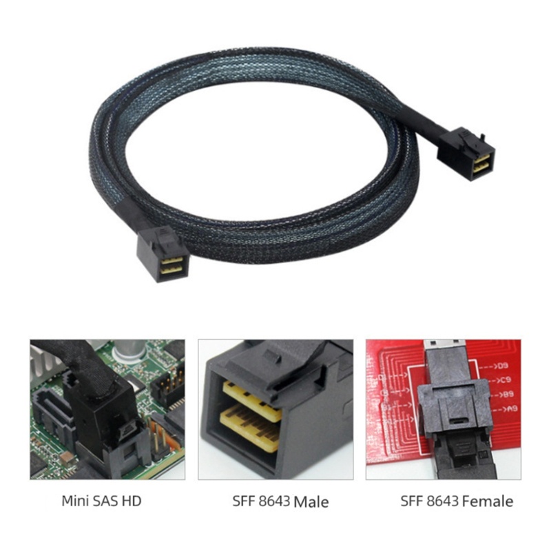 Cre Internal MINI HD- Line SFF-8643 Ke SFF-8643 36Pin Converter Kabel Transfer Data- Untuk Server Hard Disk Raid- Storag