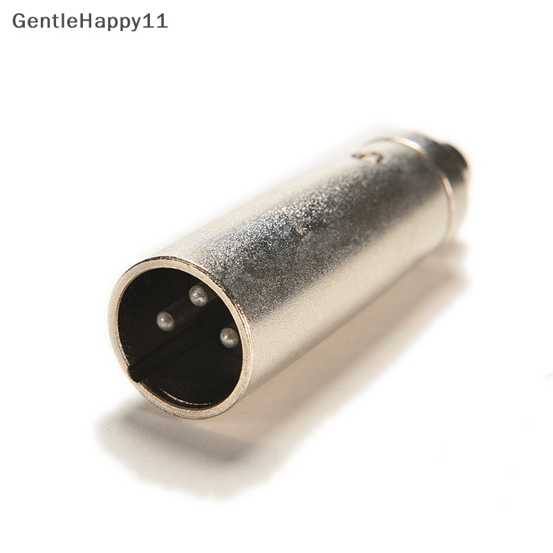 Gentlehappy 3P XLR Plug Male to RCA Female Jack Adapter Konektor Metal Microphone Amplifier id