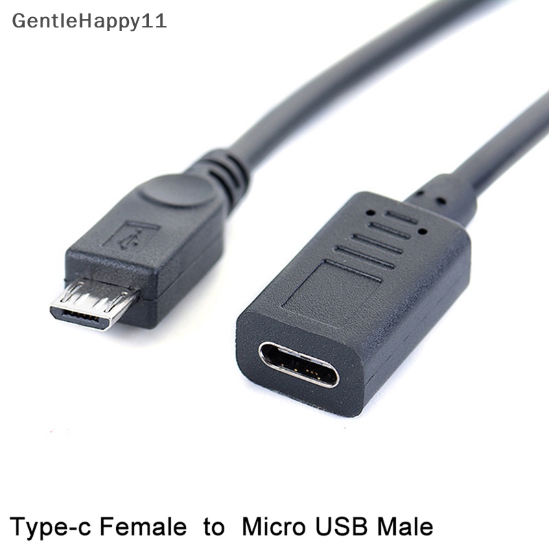 Gentlehappy Adaptor Kabel Konektor OTG USB Type-c Female to Micro USB Male id