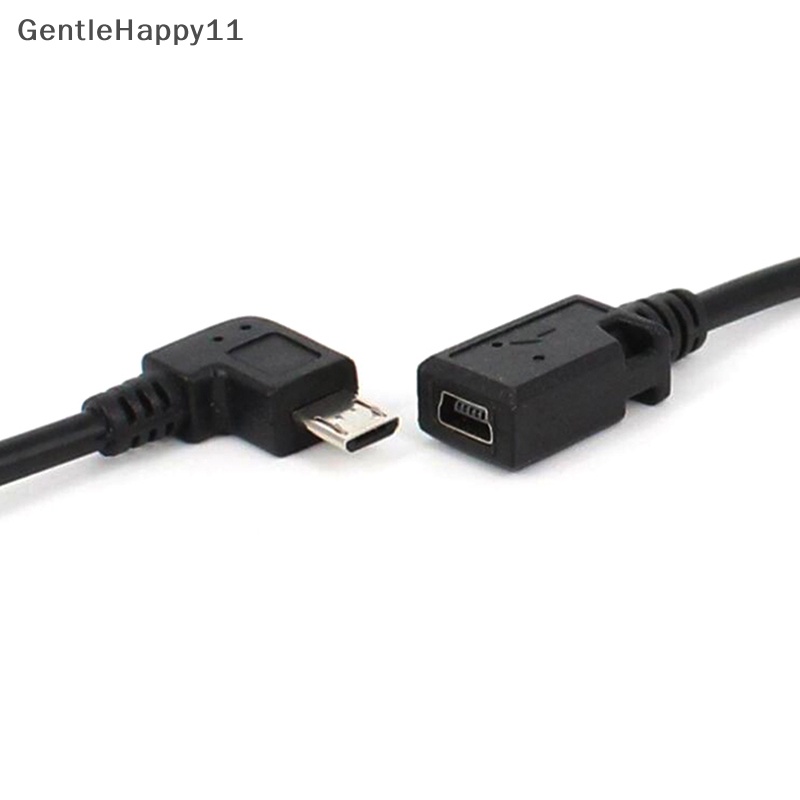 Gentlehappy Kabel converter adapter micro usb male to mini usb female 90derajat id