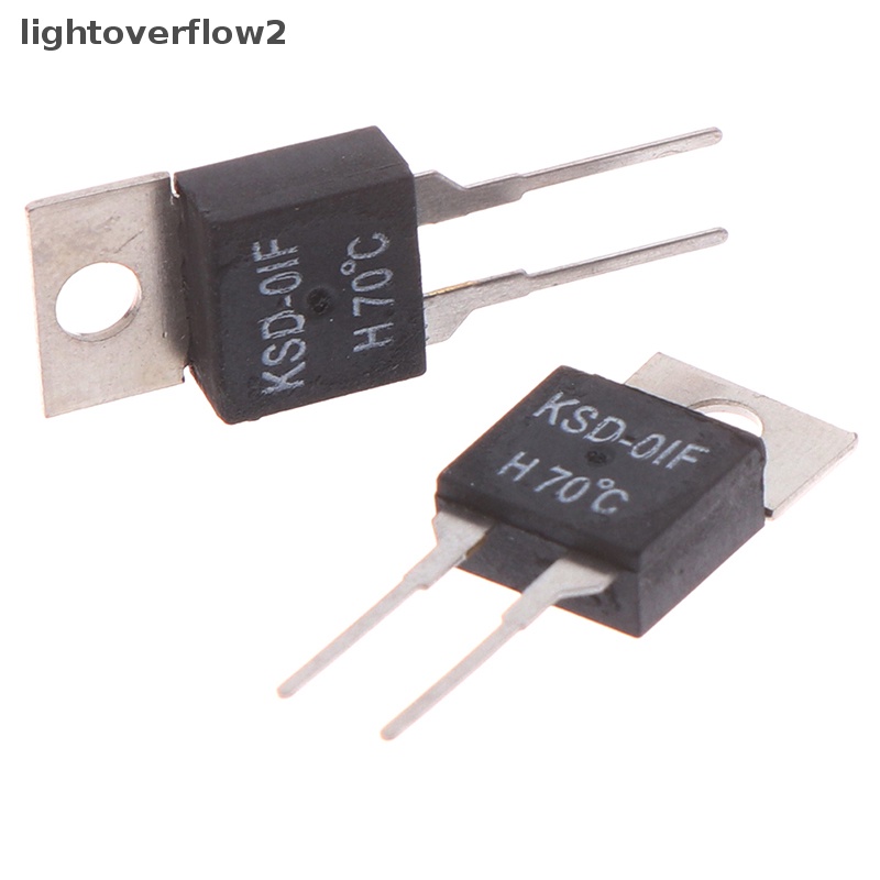 [lightoverflow2] 2pcs Termostat Sensor Suhu Saklar Thermal Normal Terbuka KSD-01F 70degc [ID]