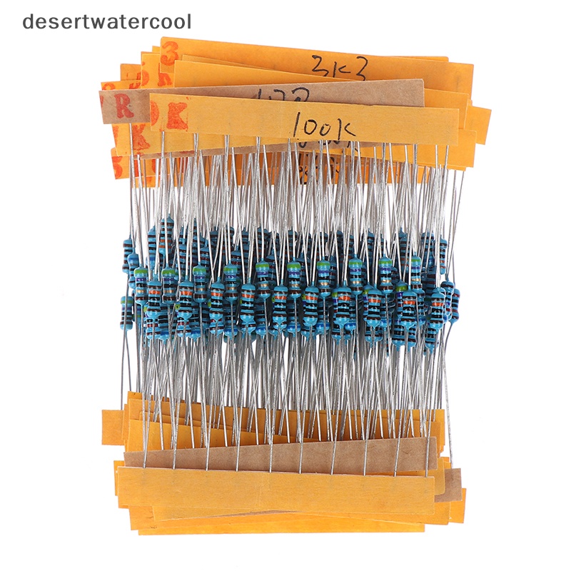 Deid 300pcs 30nilai Setiap Nilai Metal Film Resistor Pack1/4W Resistor Aneka Kit Martijn