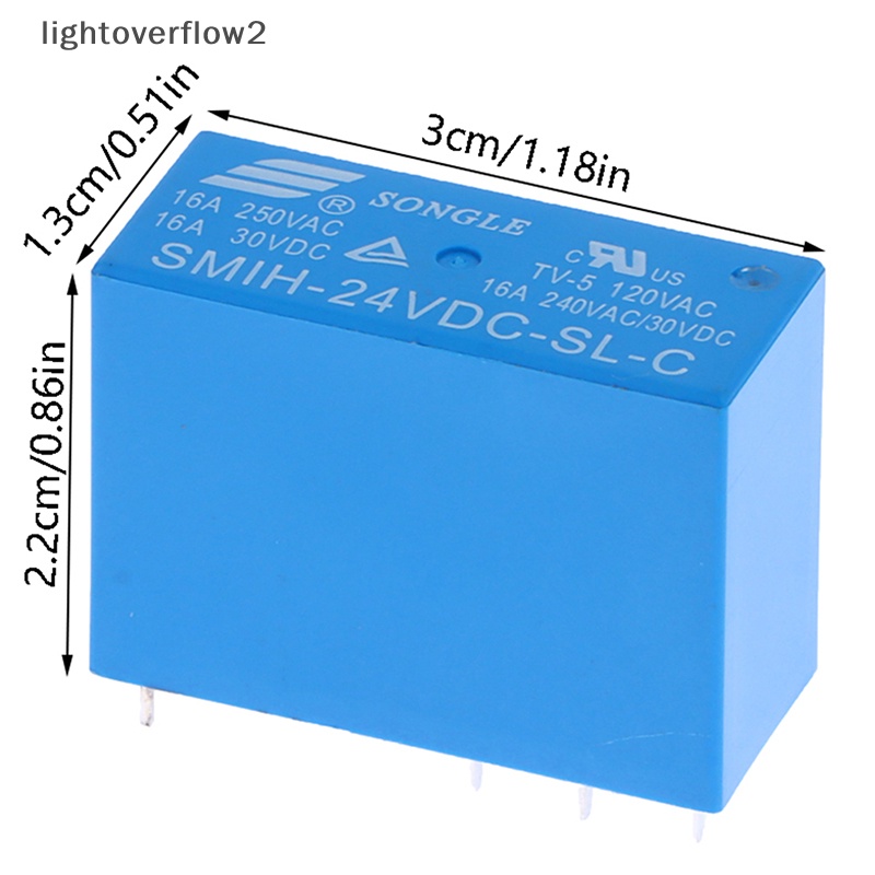 [lightoverflow2] 1pcs SMIH-05VDC-SL-C SMIH-05VDC-SL-A SMIH-24VDC-SL-A Relay 16A 6pin 8pin [ID]