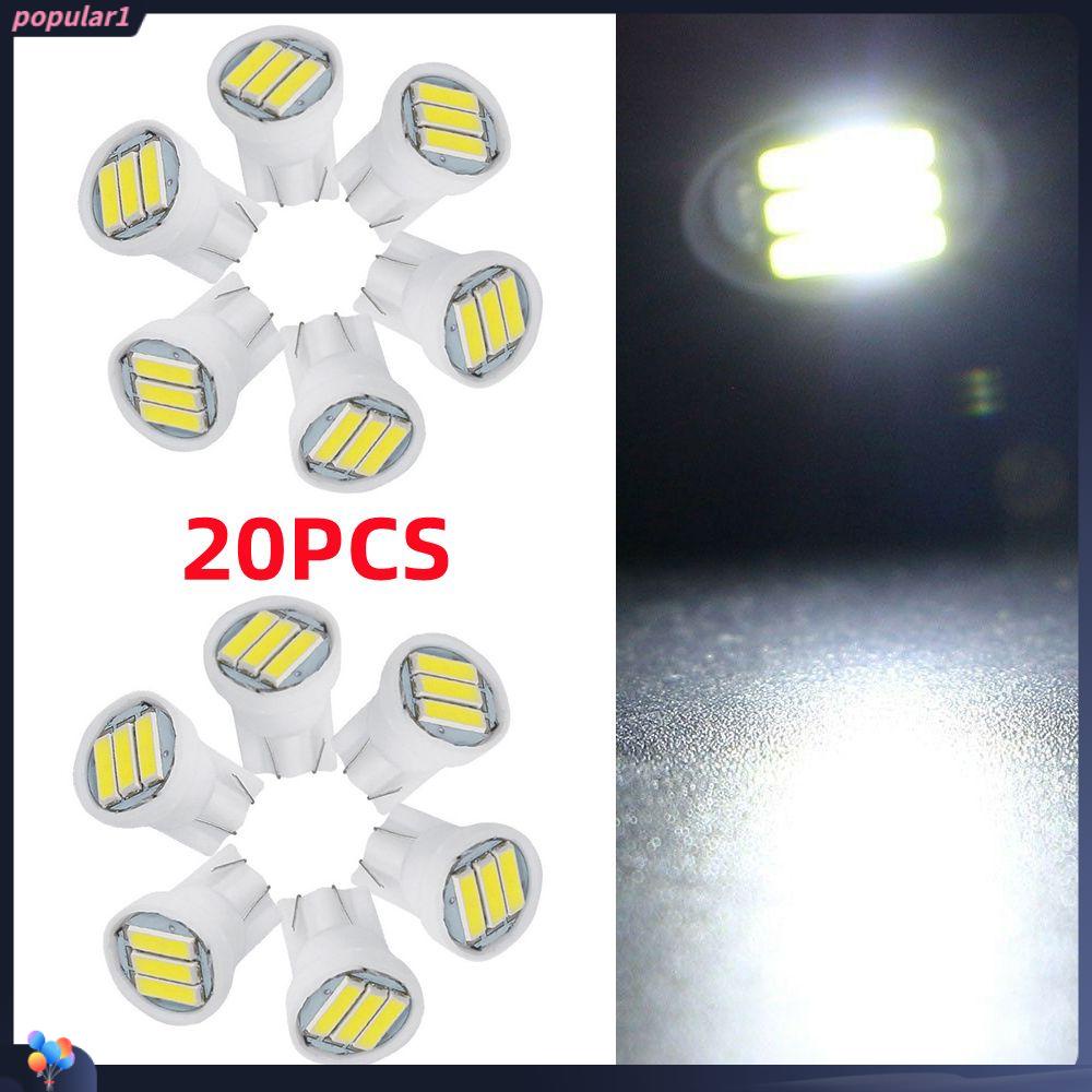 Populer 20Pcs Lampu Plat Nomor Putih 20Pcs 7020 3SMD COB LED Dome Map