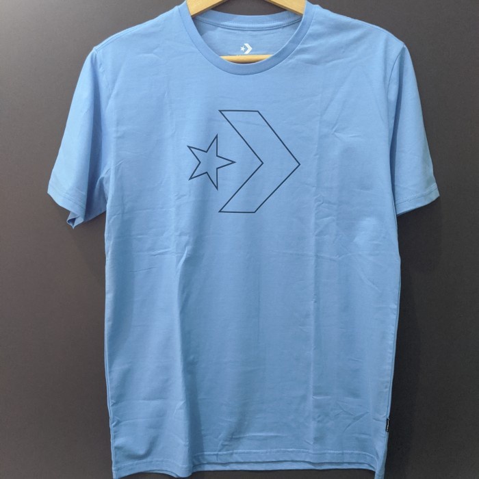 Kaos Pria Converse Light Blue Original