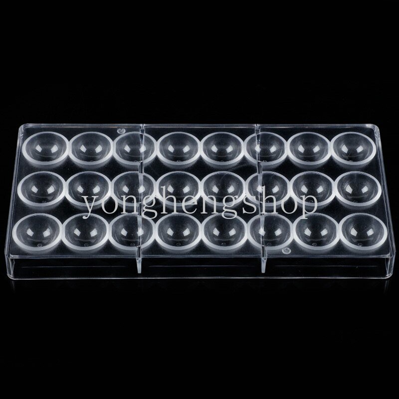 24kisi 3D Semi Sphere Polycarbonate Cetakan Coklat Kue Permen Mousse Cetakan Dapur DIY Baking Kembang Gula Bakery Pastry Tools