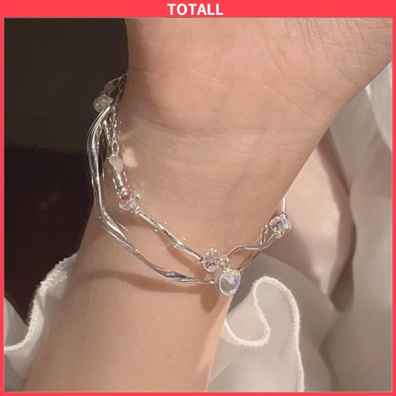 COD Gelang Mutiara Opal Bentuk Ekor Ikan Warna Silver Untuk Hadiah-Totall