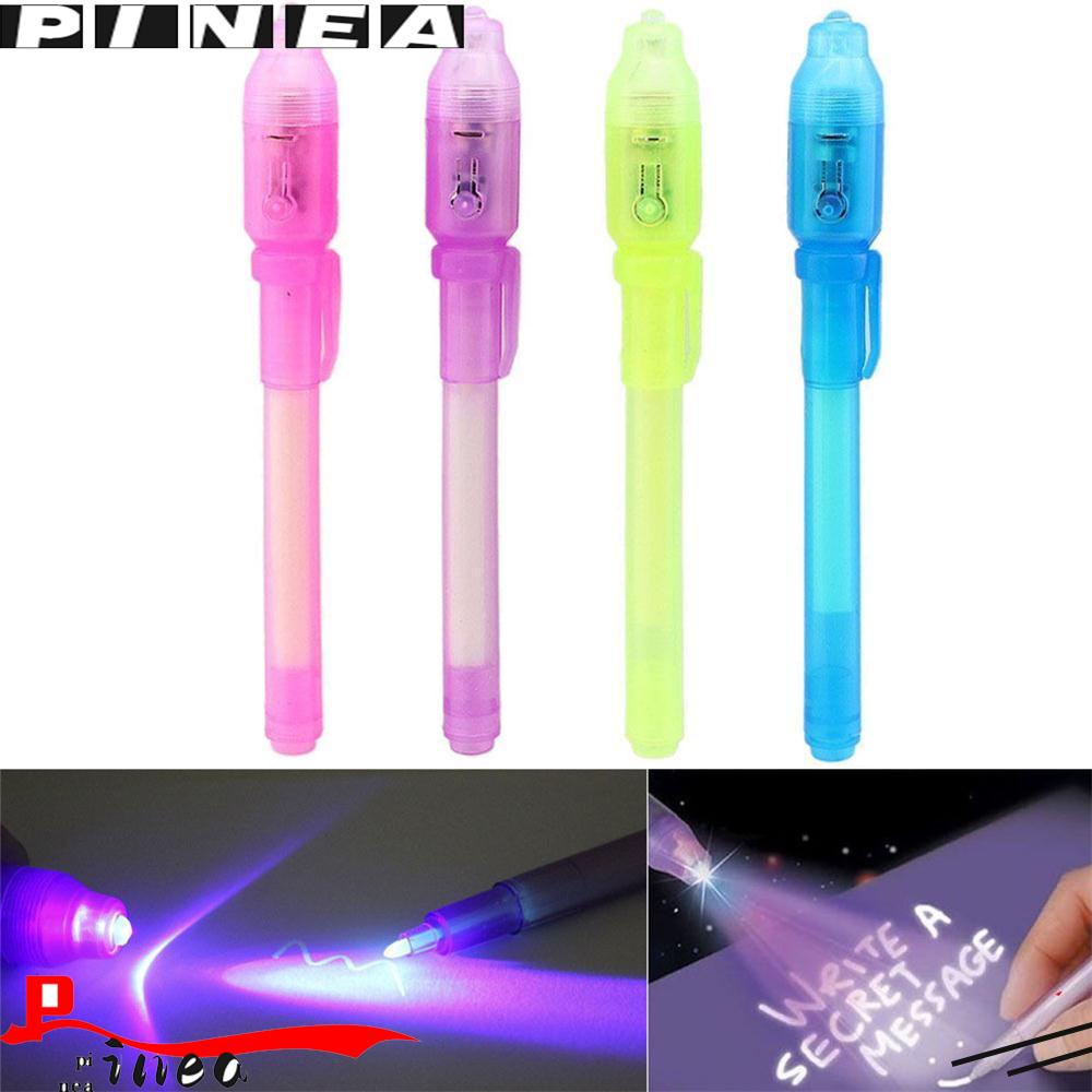 Nanas 3Pcs Warna Random 2in1 Invisible Ink Pen Alat Tulis Menggambar Magic Secret Check Money Tool