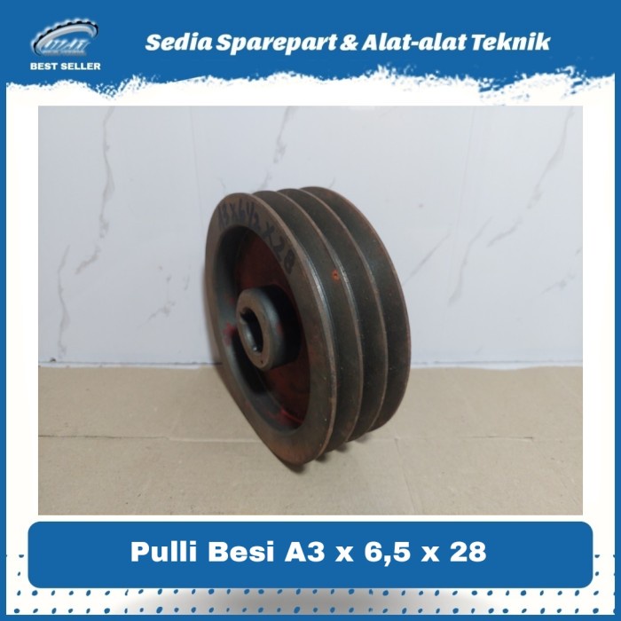 Pulli Besi A3 x 6,5 x 28 Pulley Jalur Belt A3 Diameter 6,5 in As 28mm