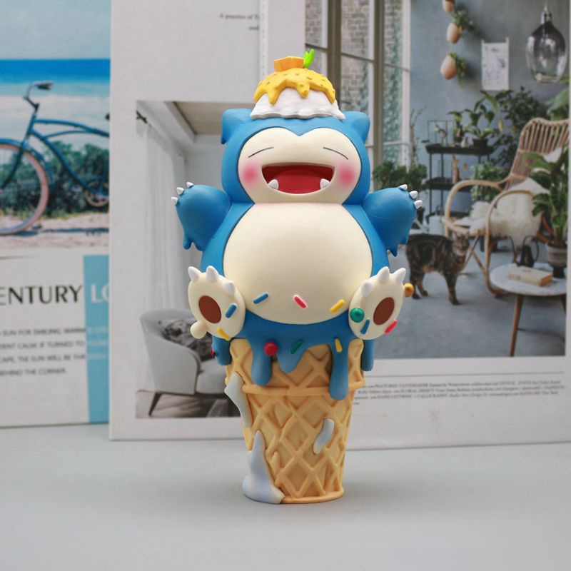 Pokemon Pikachu Slowpoke Gengar Ice Cream Series Action Figure Model Mainan Kartun Hewan Koleksi Ornamen Boneka