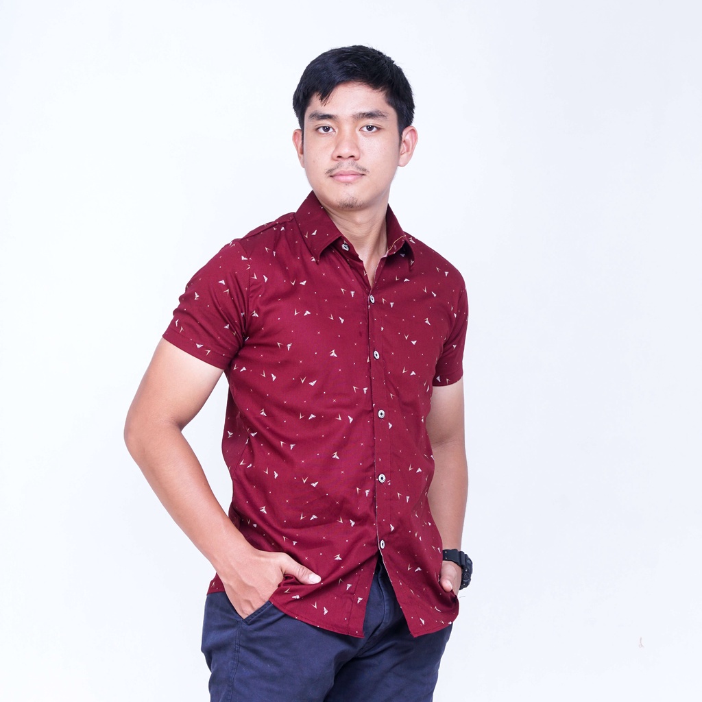 Bisa Bayar Di tempat/ BS//KEMEJA REUS COWOK TANGAN PENDEK ((REAL PIC)) GQ