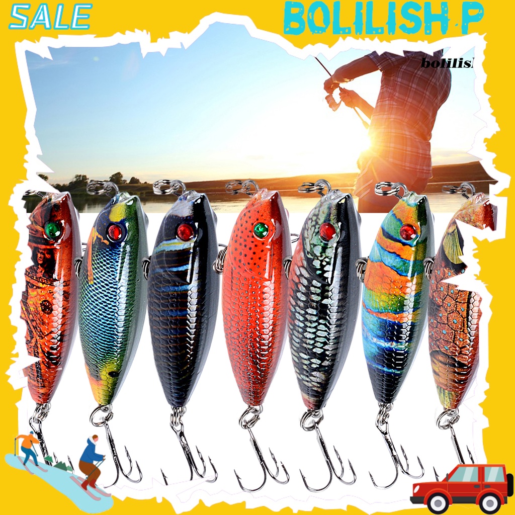 Bo-5.9cm/6.9g Umpan Pancing Realistis Tajam Kait Simulasi Tahan Korosi Warna Cerah Berwarna Gambar Reusable Sea Fishing Topwater Zigzag Pensil Umpan Keras Buatan