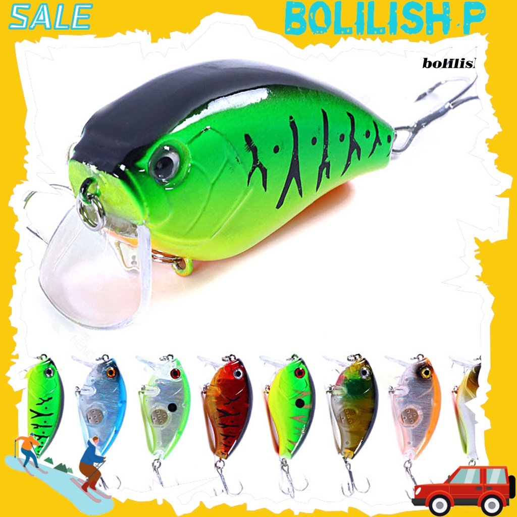 Bo-6cm/17g Umpan Pancing Simulasi 3D Fisheyes Lidah Panjang Warna Terang Kait Tajam Atraksi Ikan Universal Topwater Engkol Buatan Umpan Keras Alat Pancing