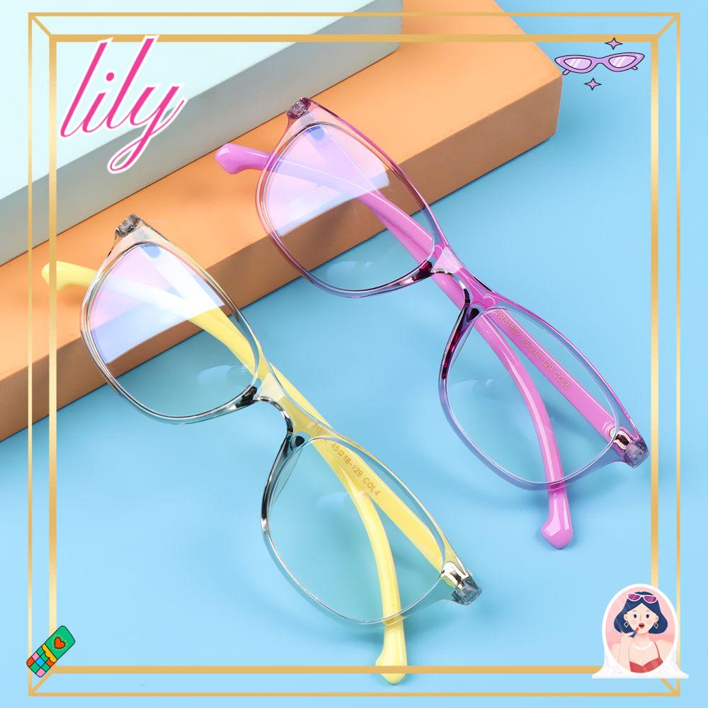 Lily Kids Kacamata TR90 Kelas Online Komputer Pelindung Mata Frame Ultra Ringan