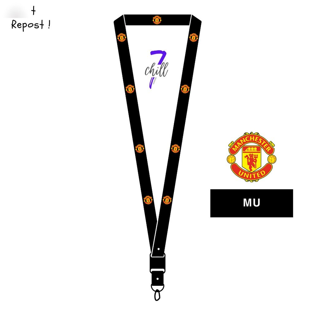 

Lanyard Manchester United ID Card Custom Bola Tali Gantungan Pods Name Tag Kartu Nama
