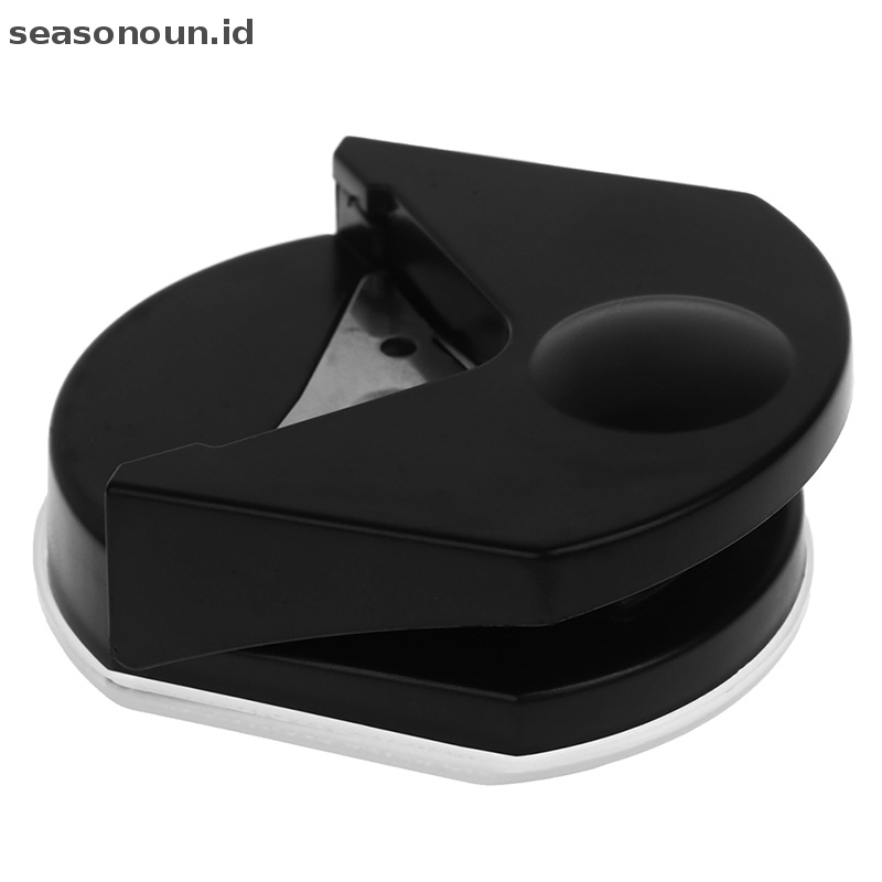 Seasonoun 4R Premium Corner Rounder Punch 4mm Hitam Kertas Kartu Photo Cutter Alat Craft.