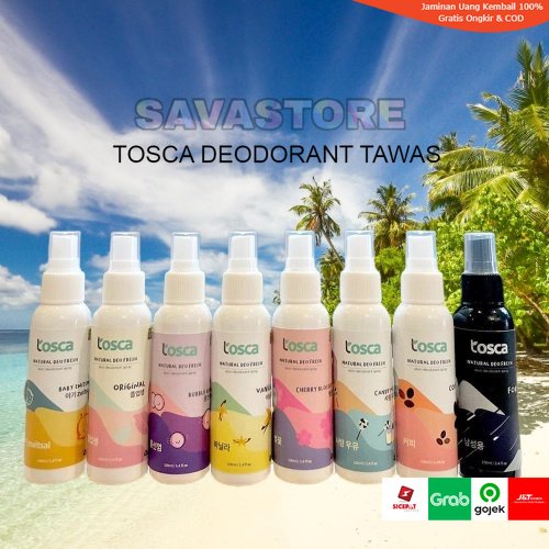 TOSCA Natural Deodorant Spray 100ml deodorant tawas alami