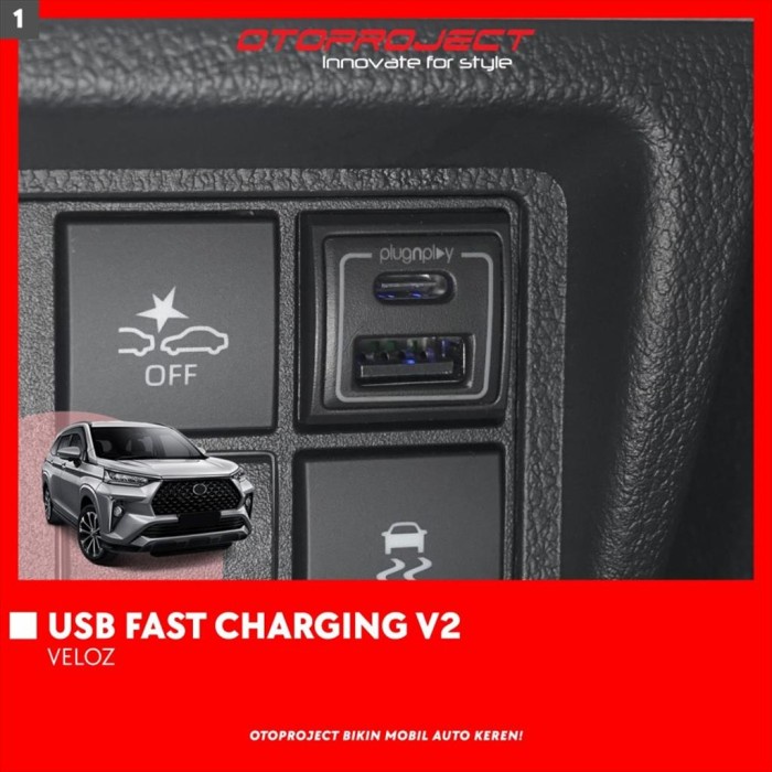 USB Fast Charging Otoproject OEM Mobil Avanza Xenia Veloz 2022 Charger