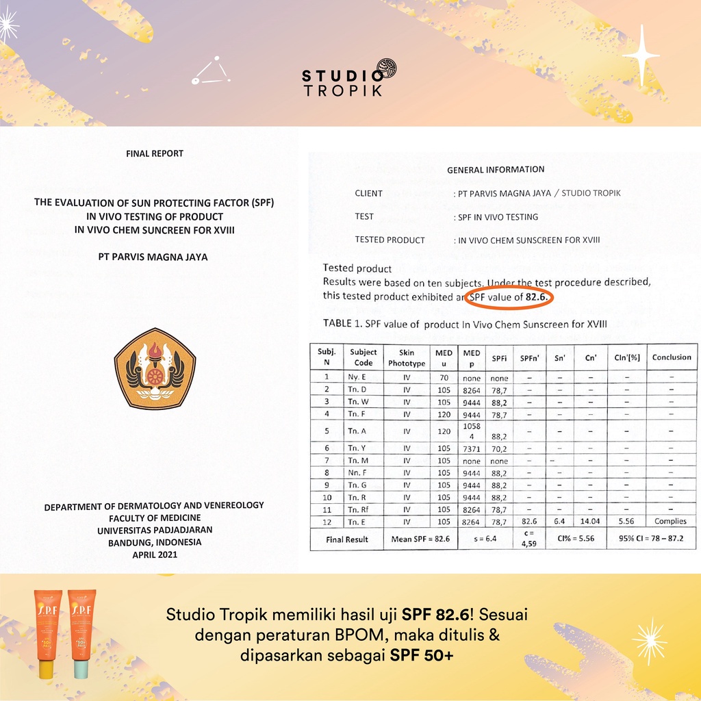 STUDIO TROPIK SPF 50+ PA++ (Peach) - Skin Pretty Filter