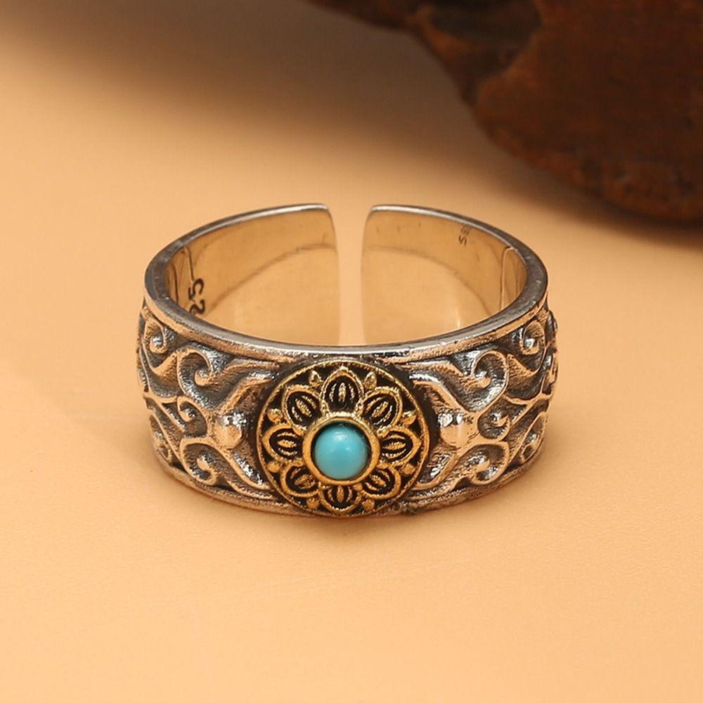 Mxbeauty Pria Pixiu Cincin Indah Adjustable Sederhana Niche Desain Hewan Liar Mitos Paduan Tembaga Vintage Gaya Cina Cincin