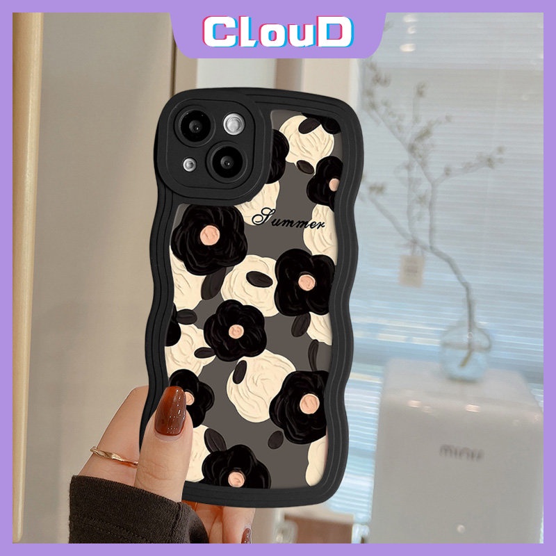 Case Bunga Lukisan Cat Minyak Untuk Redmi 9A 9 10 12C 10C 9T A1 10A 9C A1+Redmi Note11 9s 10s 11s 10 8 9 Pro POCO M3 X3 NFC Pro Mi 11T Pro Wavy Edge Summer Fresh Flower Lembut Sarung