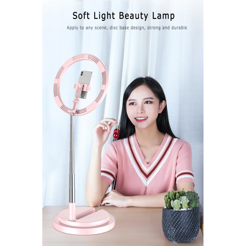 907 Lampu TikTok ROCKWARE RW-Y2 - Selfie Ring Fill Light LED with Foldable Stand