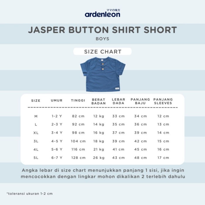 ARDENLEON - Jasper Button Shirt Short | Atasan Anak