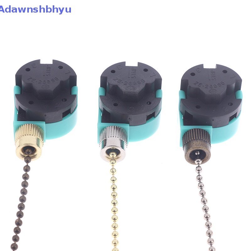 Adhyu 1Pc Saklar EU/US Adjustable Speed Pull Chain Ceiling Fan Switch Tombol Kontrol ID