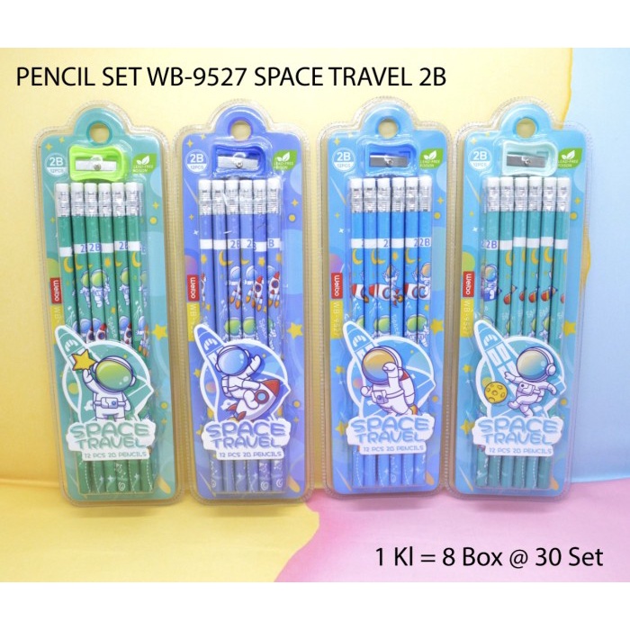 

pensil raut set 2b motif space travel isi 12 -Zilong